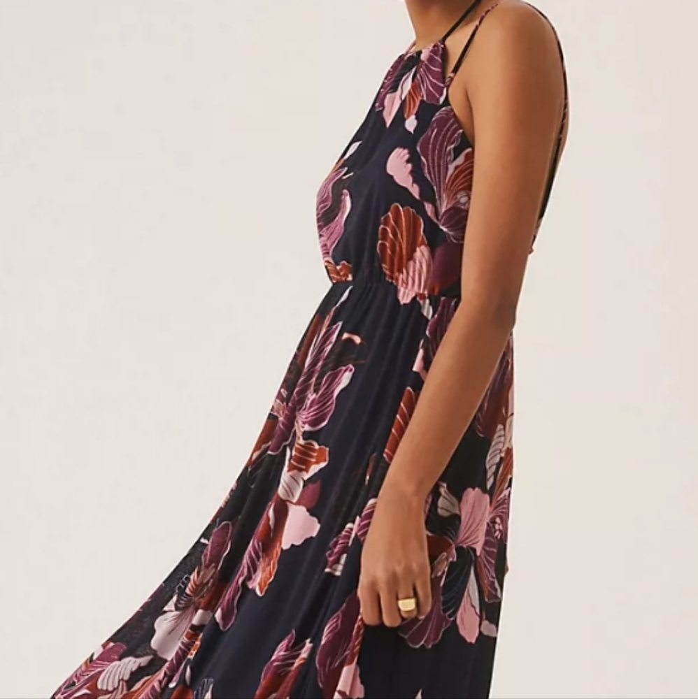 Anthropologie Mesh Knit Maxi Dress